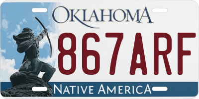OK license plate 867ARF