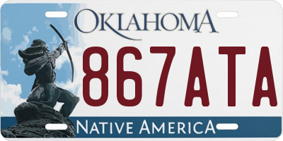 OK license plate 867ATA