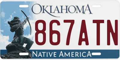 OK license plate 867ATN