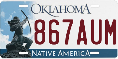 OK license plate 867AUM