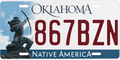 OK license plate 867BZN