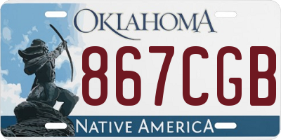 OK license plate 867CGB