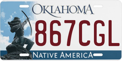 OK license plate 867CGL