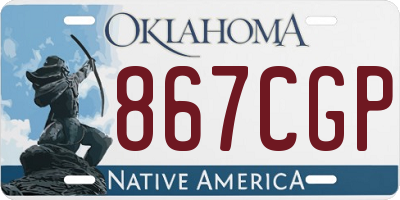 OK license plate 867CGP