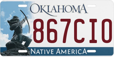 OK license plate 867CIO