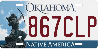 OK license plate 867CLP
