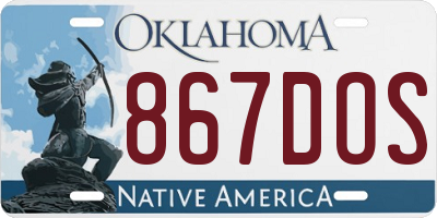 OK license plate 867DOS