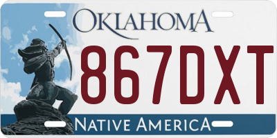 OK license plate 867DXT