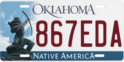 OK license plate 867EDA
