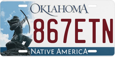OK license plate 867ETN