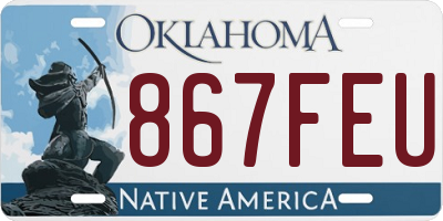 OK license plate 867FEU