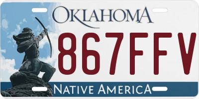 OK license plate 867FFV