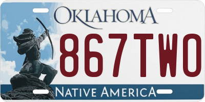 OK license plate 867TWO