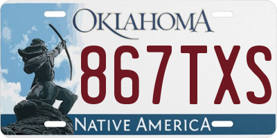 OK license plate 867TXS