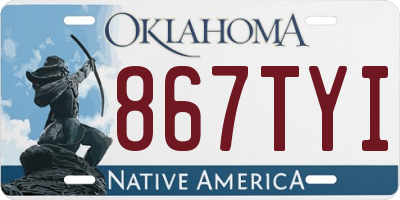 OK license plate 867TYI
