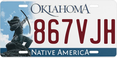 OK license plate 867VJH