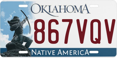 OK license plate 867VQV