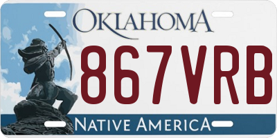 OK license plate 867VRB