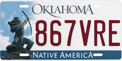 OK license plate 867VRE