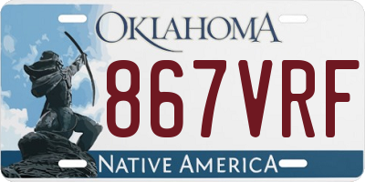 OK license plate 867VRF