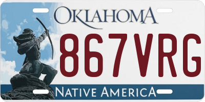 OK license plate 867VRG