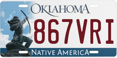 OK license plate 867VRI
