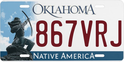 OK license plate 867VRJ