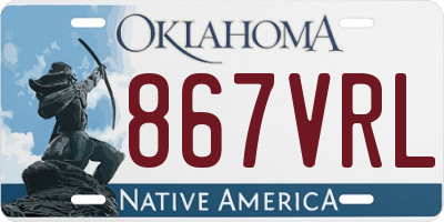 OK license plate 867VRL