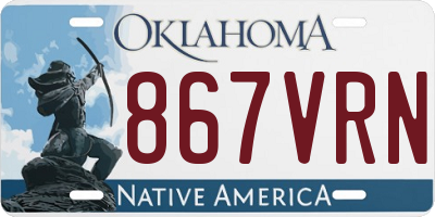 OK license plate 867VRN