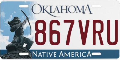 OK license plate 867VRU