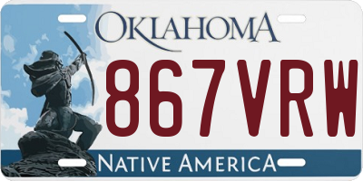 OK license plate 867VRW
