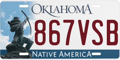 OK license plate 867VSB