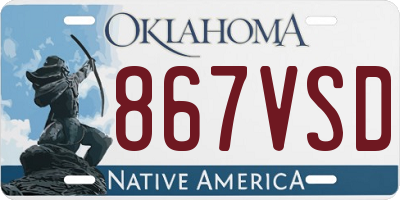 OK license plate 867VSD