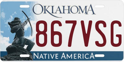 OK license plate 867VSG