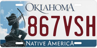 OK license plate 867VSH
