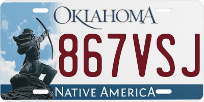 OK license plate 867VSJ