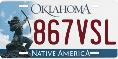 OK license plate 867VSL