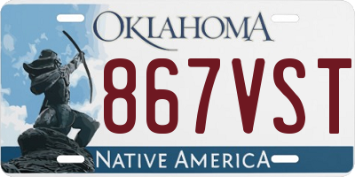 OK license plate 867VST
