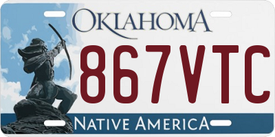 OK license plate 867VTC
