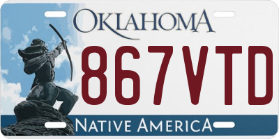 OK license plate 867VTD