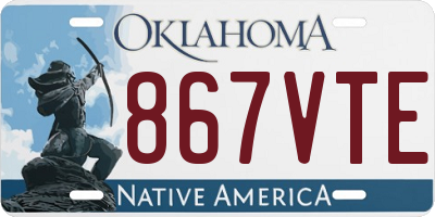 OK license plate 867VTE