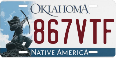 OK license plate 867VTF
