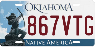 OK license plate 867VTG