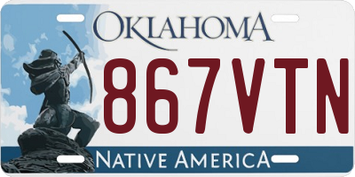 OK license plate 867VTN