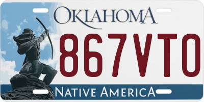 OK license plate 867VTO