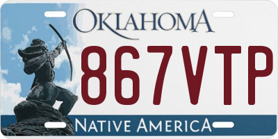 OK license plate 867VTP