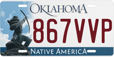 OK license plate 867VVP