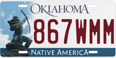 OK license plate 867WMM