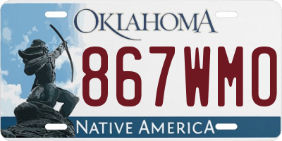 OK license plate 867WMO