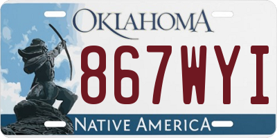 OK license plate 867WYI
